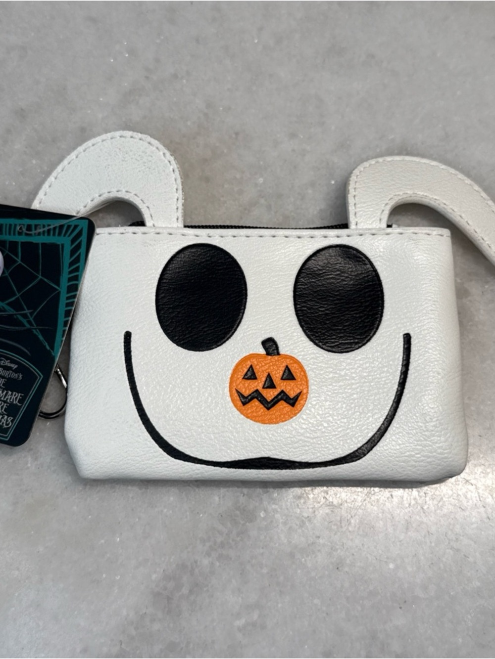 Disney The Nightmare Before Christmas Zero White Coin Pouch Keychain 3”x 4” NEW!